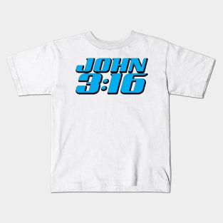 John 3:16 Bible Verse 2 White Version Kids T-Shirt